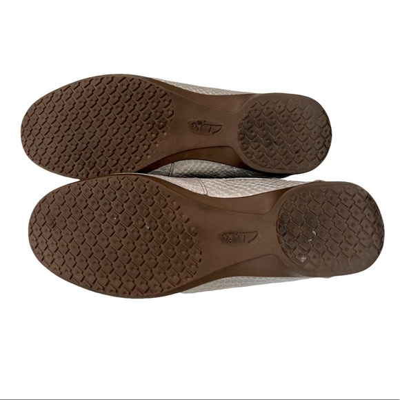 CLARKS COLLECTION Loafers Penny Vintage Leather Gray Size 8W - Picture 5 of 6